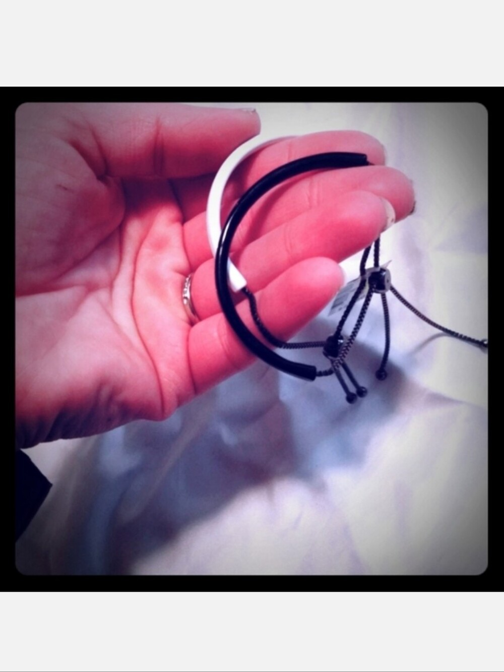 NWT I•N•C• Black&White Band Metal Bracelet Duo
